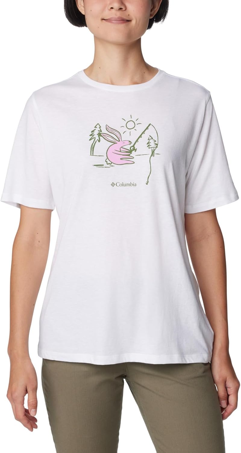 

Футболка Columbia Womens Bluebird Day Relaxed Crew NeckBluebird Day Relaxed Crew Neck, White/Hoppy Fishing, Белый, Футболка Columbia Womens Bluebird Day Relaxed Crew NeckBluebird Day Relaxed Crew Neck, White/Hoppy Fishing