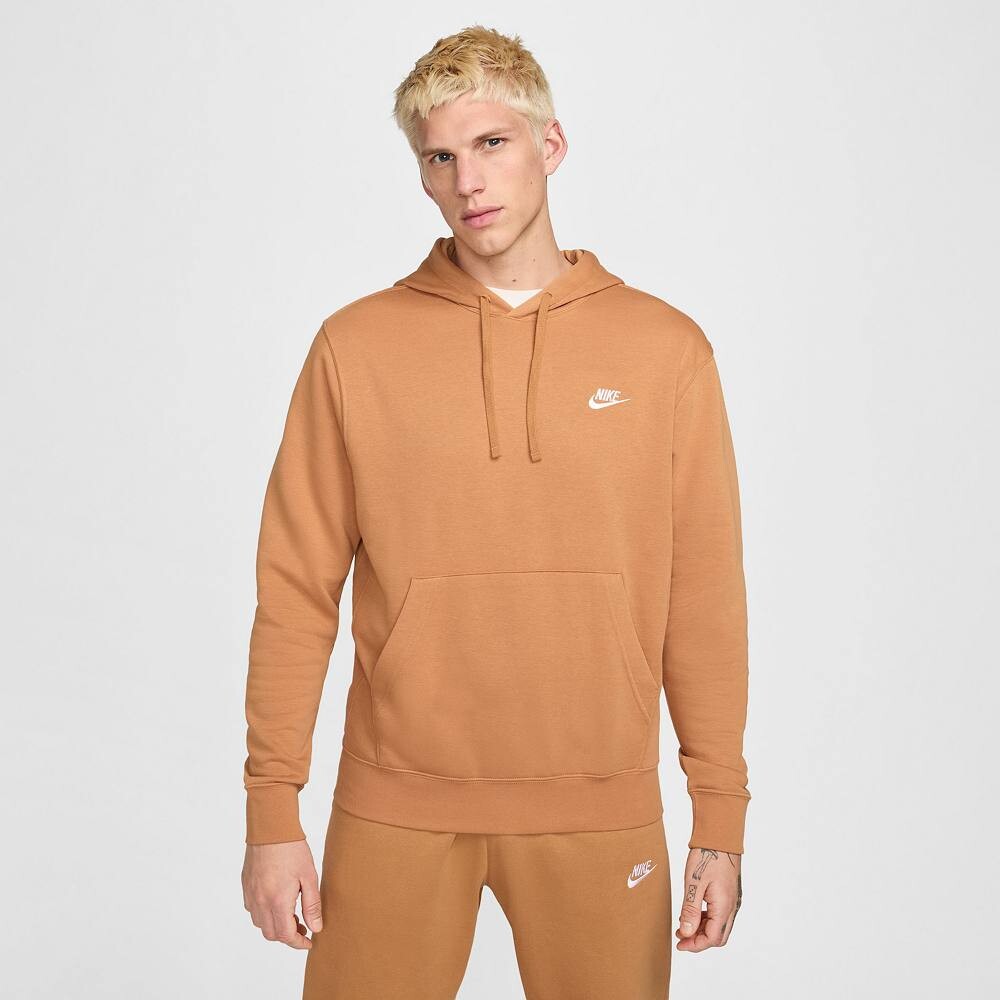 

Флисовый пуловер с капюшоном Nike Sportswear Club Big & Tall, цвет Flax