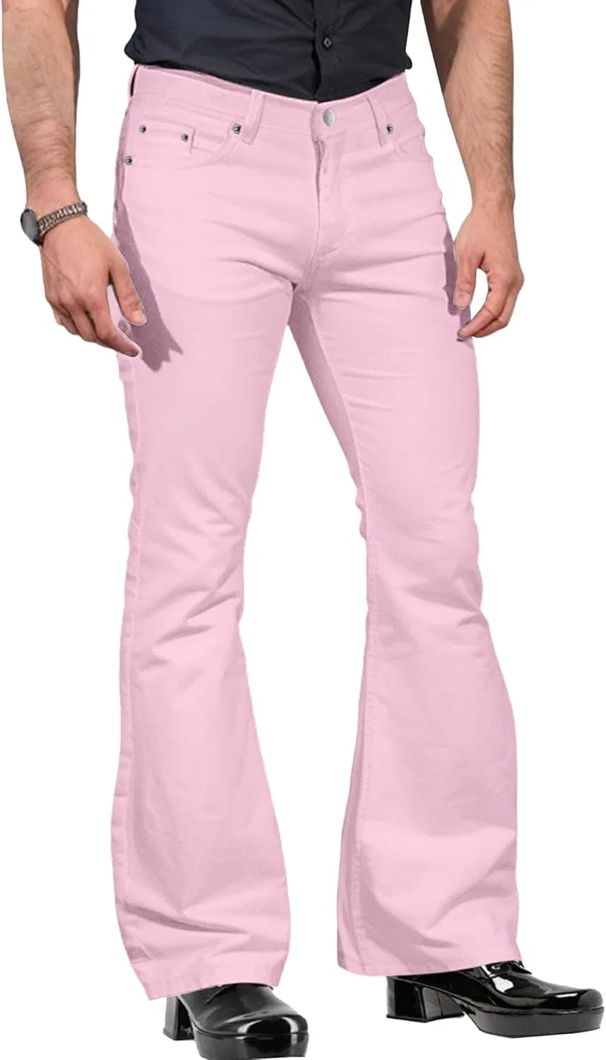 Джинсы клеш Relaxed Fit, розовый