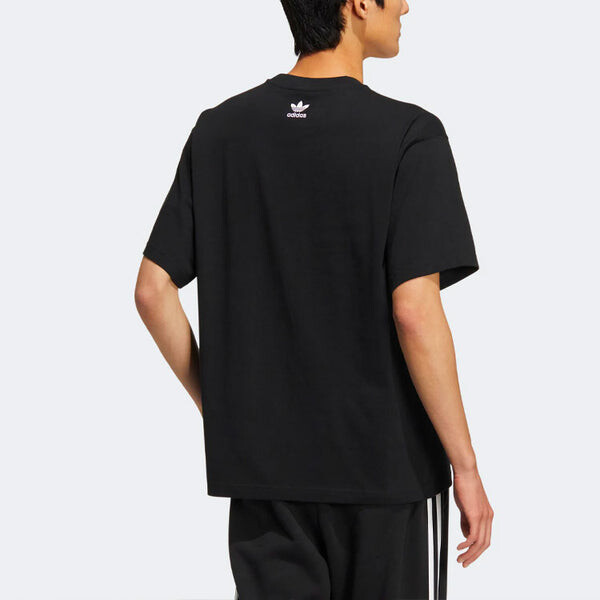 Футболка adidas originals Y2K Tee 1 Alphabet Cartoon Logo Casual Sports Short Sleeve Unisex Black, черный — фото 3