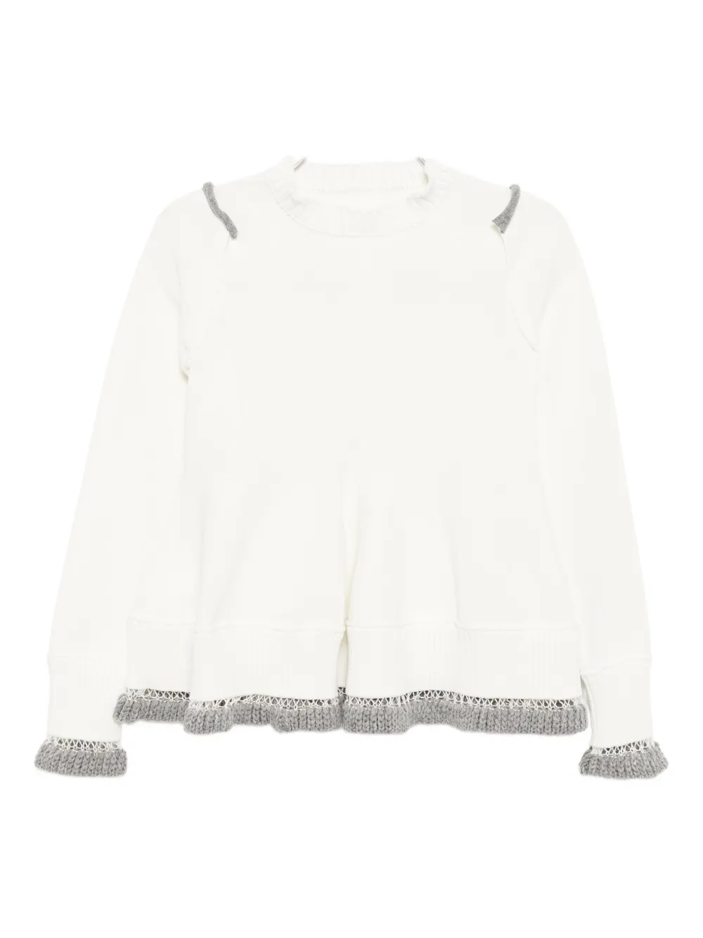 

Джемпер с оборками SACAI, белый