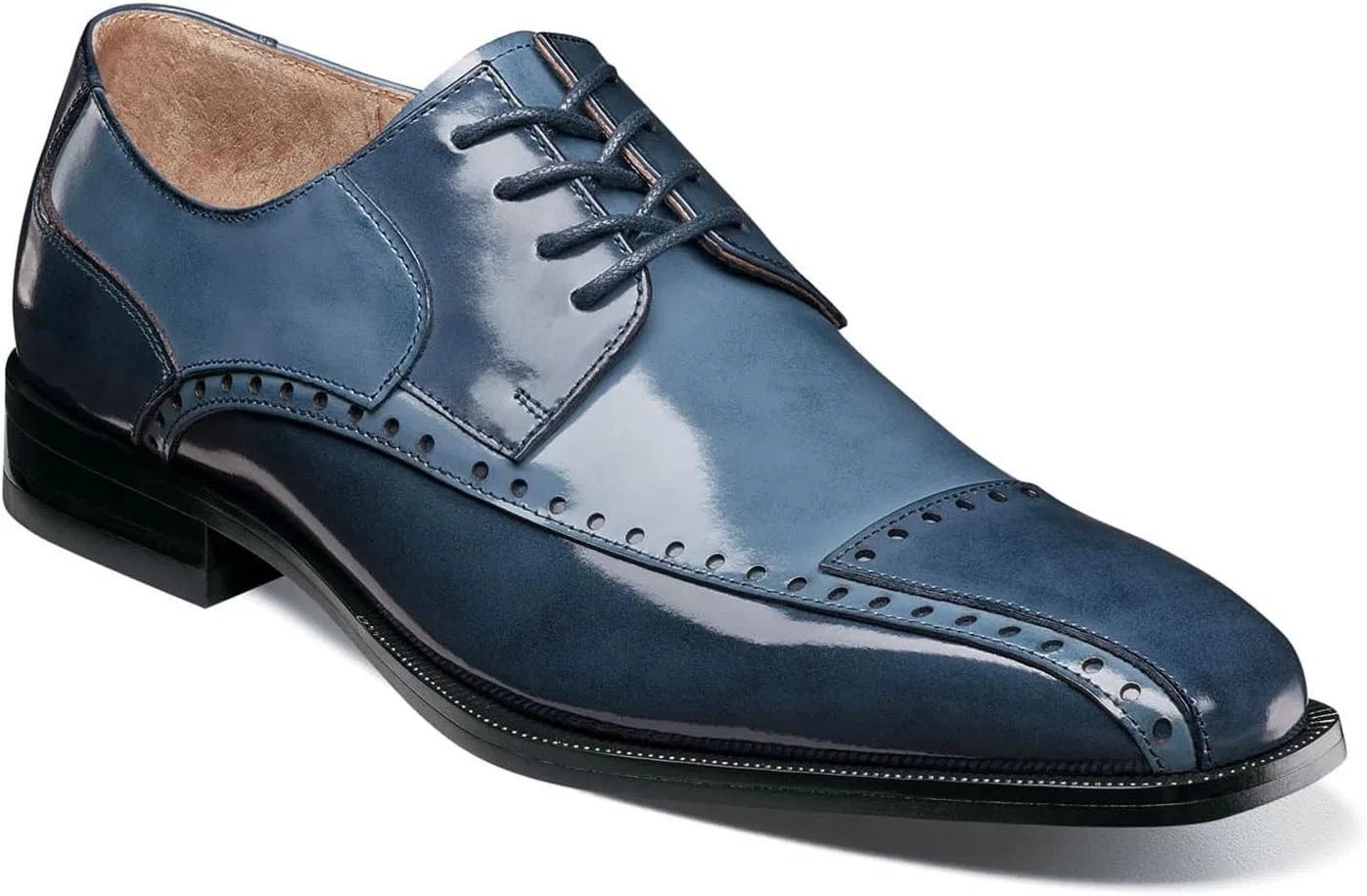 Мужские оксфорды Stacy Adams Plaza Toe Cap Oxford, Blue Multi — фото 2