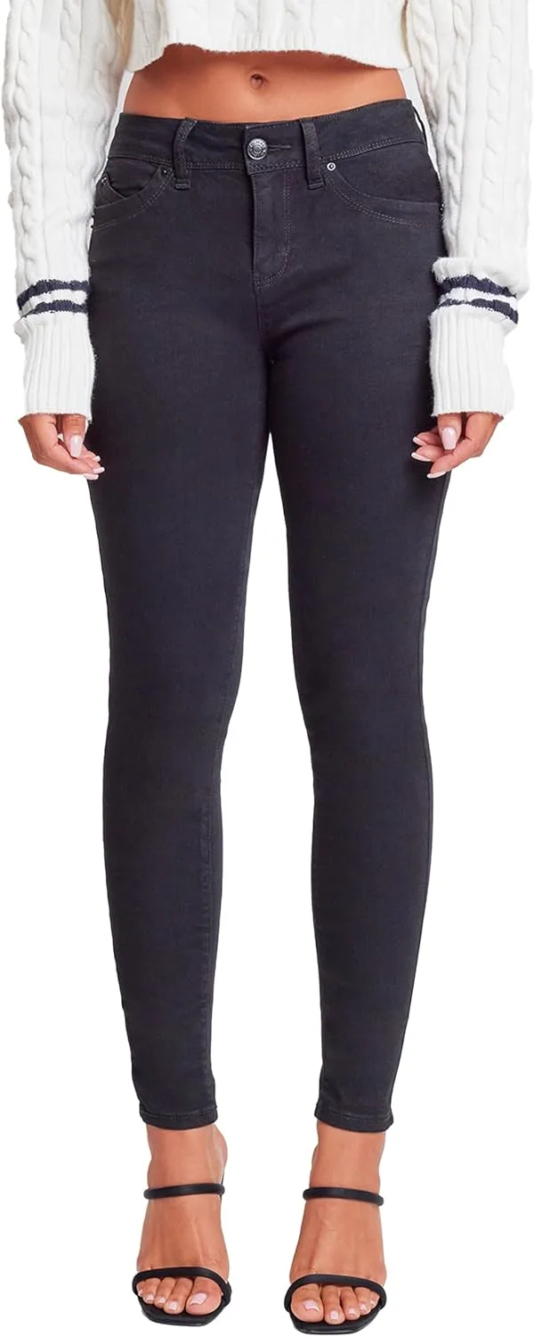 

YMI Womens Wannabettabutt Mid-Rise Skinny Jean из переработанных волокон