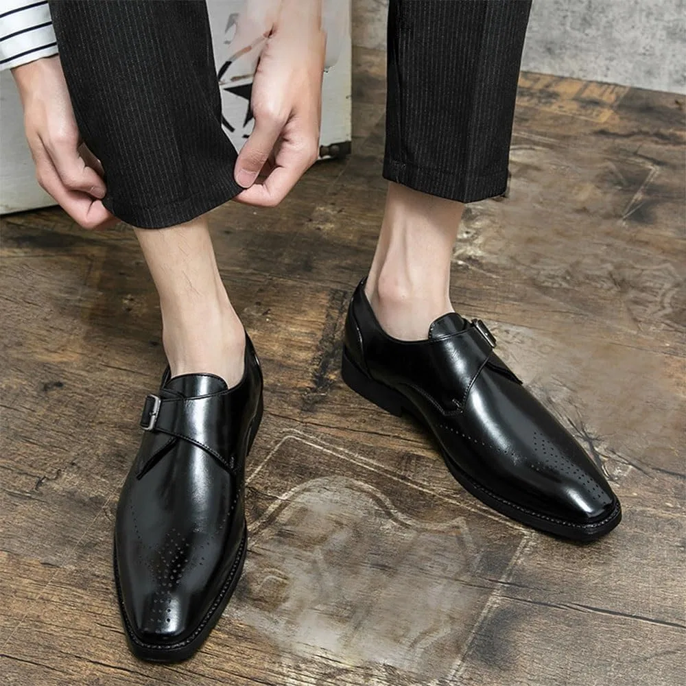 Туфли-лоферы мужские Oxford Black Italian Dress Shoes, Black UOPYNE — фото 3