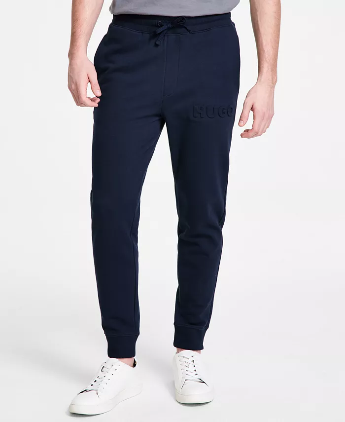 

Мужские однотонные хлопковые джоггеры Hugo Boss, синий