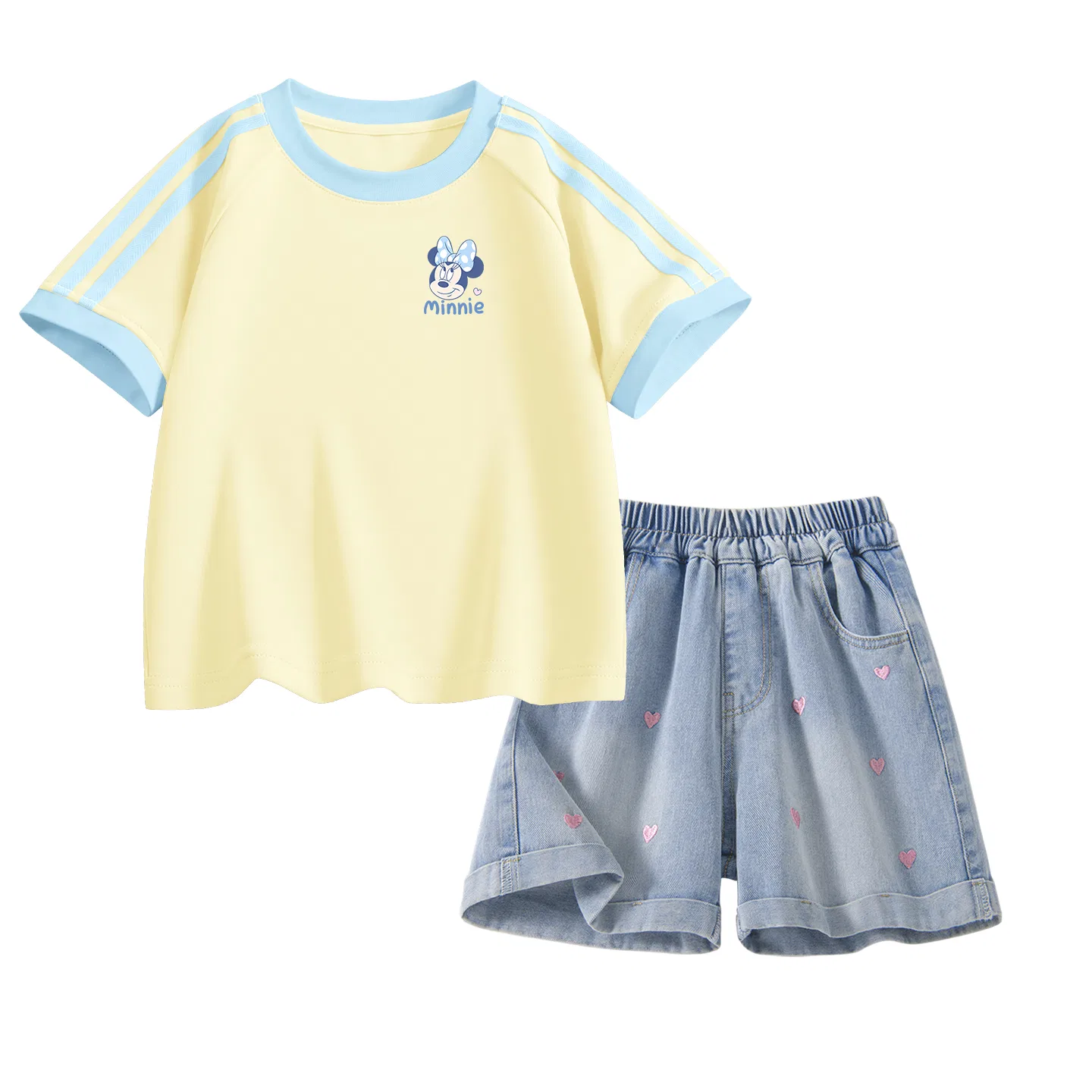 Спортивный костюм Disney Kids' Casual Sportswear 2 Piece Set, желтый и джинсово-синий