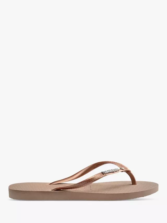 

Шлепанцы Havaianas Slim Metallic Logo, цвет rose/gold/silver