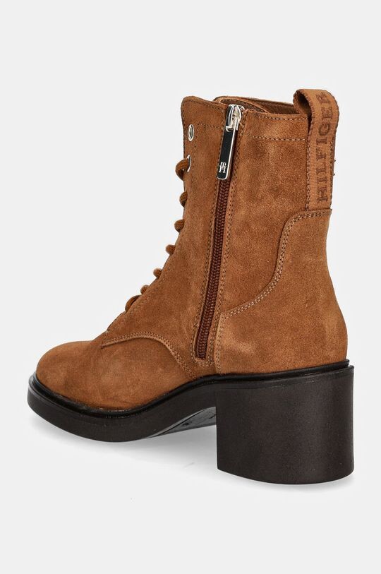 Замшевые ботильоны SUEDE Mid HEEL LACEUP LOGOTAPE Tommy Hilfiger, коричневый — фото 3