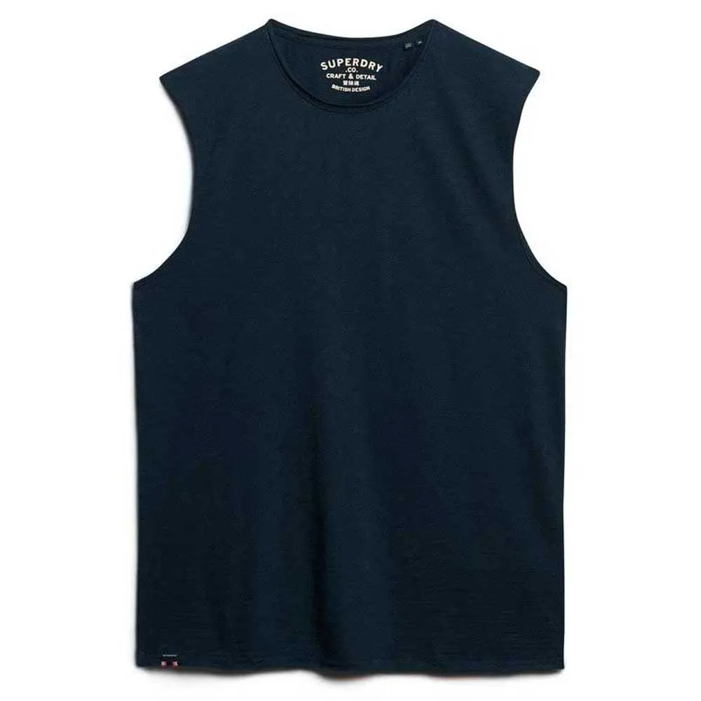 

Футболка без рукавов Superdry Raw Edge Slub, синий