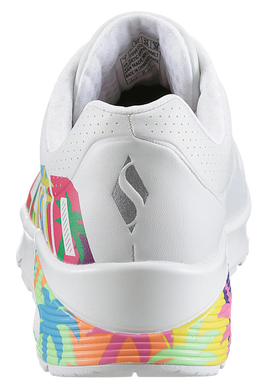 Женские кроссовки Skechers Uno — ONE FOR STARS! Hollywood 177995 WMLT, белые/цветные — фото 3