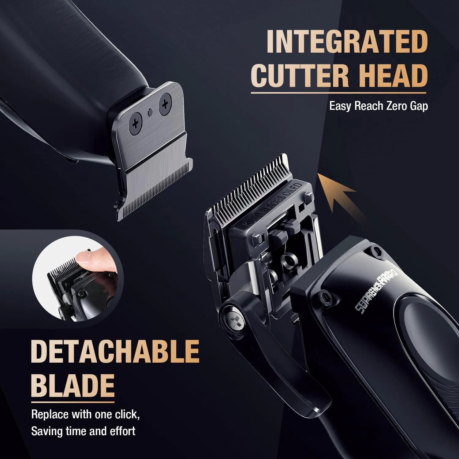 Профессиональный триммер для волос «DLC-Coated Blade» от SUPRENT Suprent, Black — фото 2