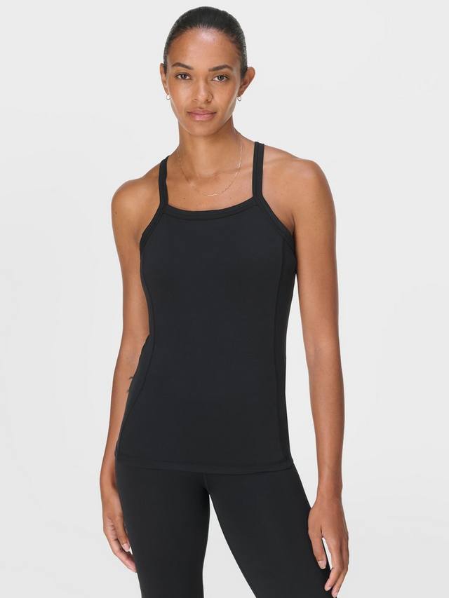 

Ультрамягкий топ для студии с низкой ударной нагрузкой Sweaty Betty, Black