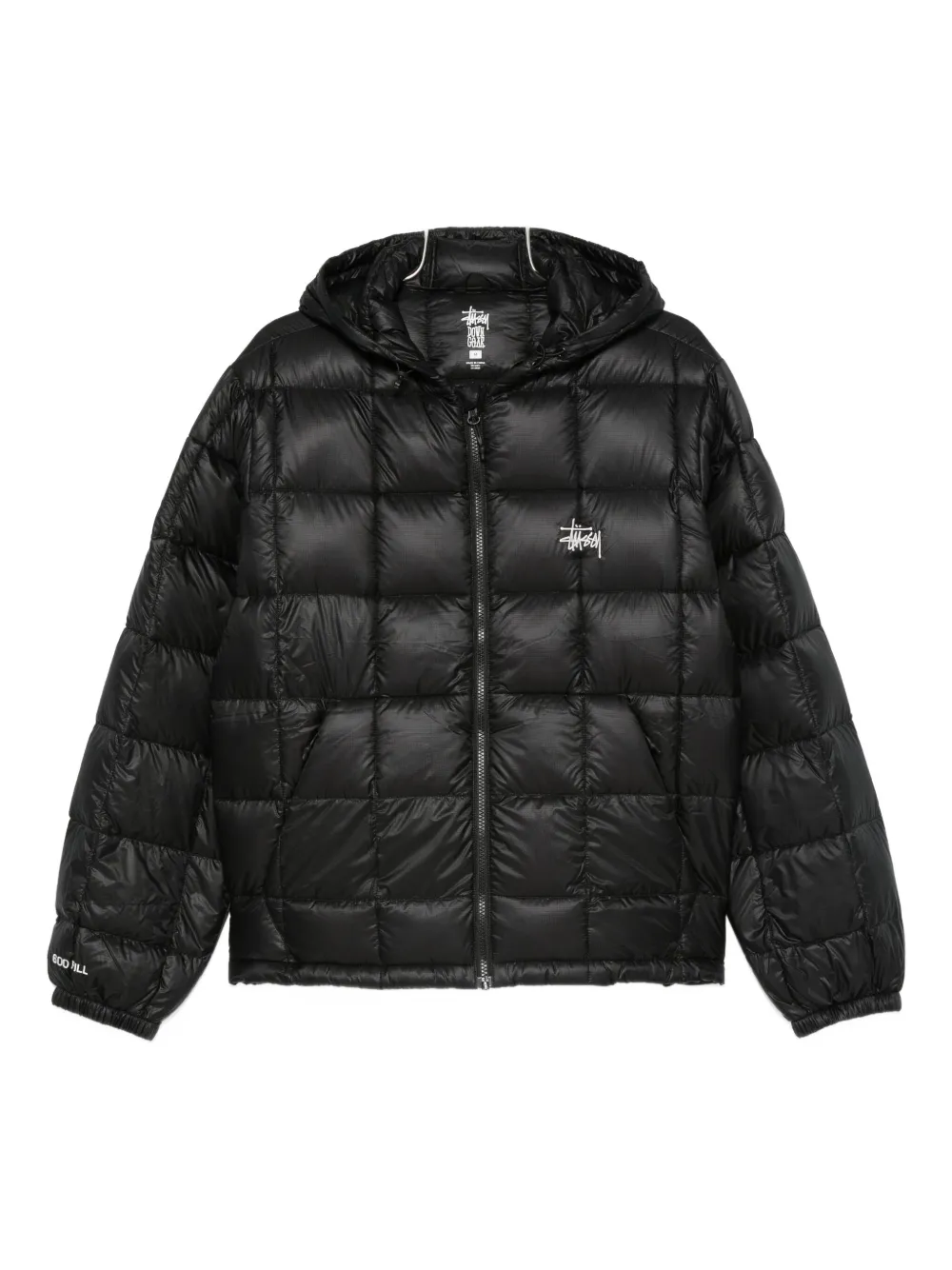 

Стеганая куртка с капюшоном Stüssy, черный