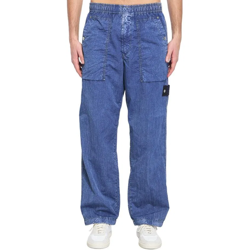 Джинсы с патчем логотипа STONE ISLAND, Blue