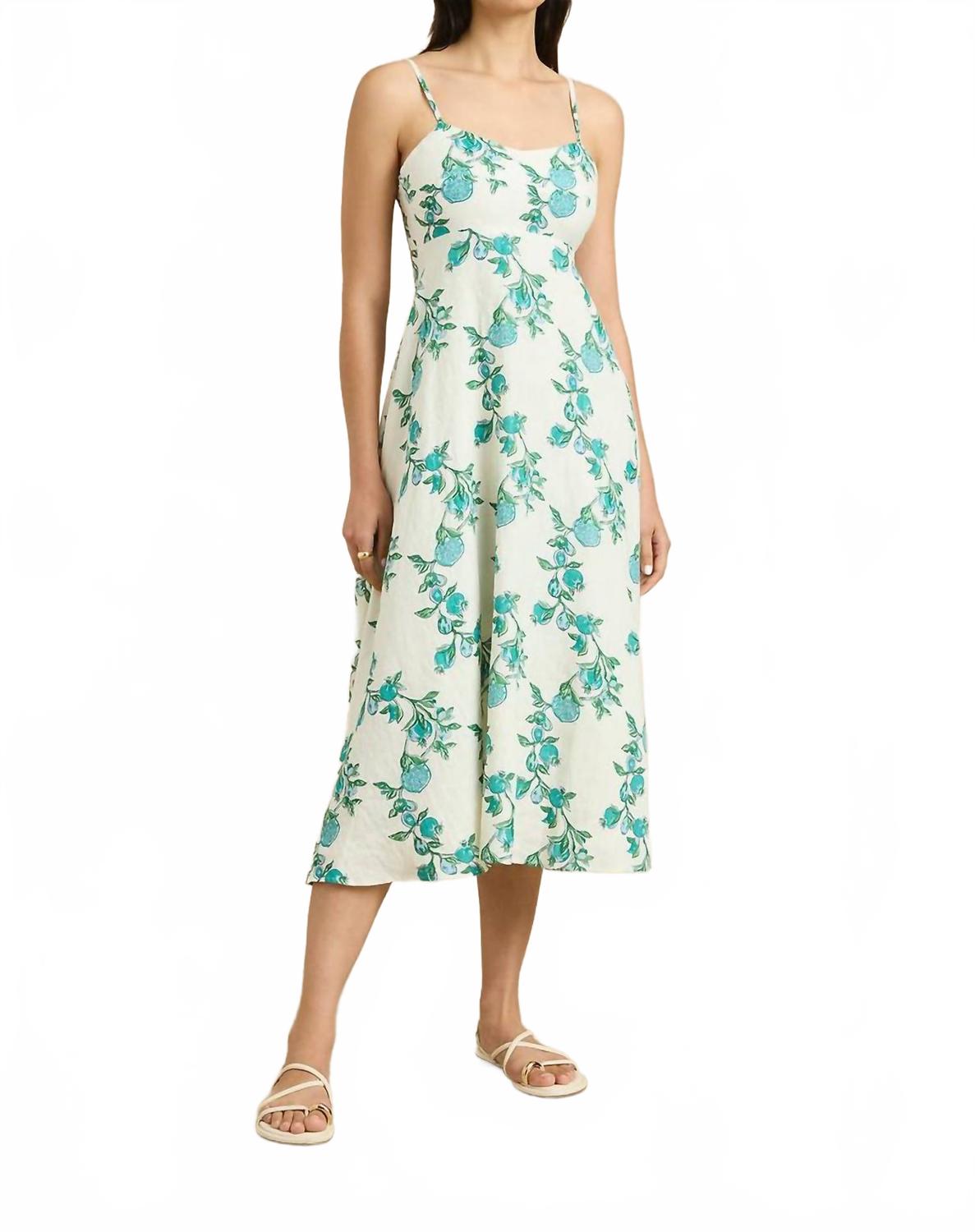 

Платье миди Elena в гранатовом нефрите Hannah Artwear, Pomegranate Jade