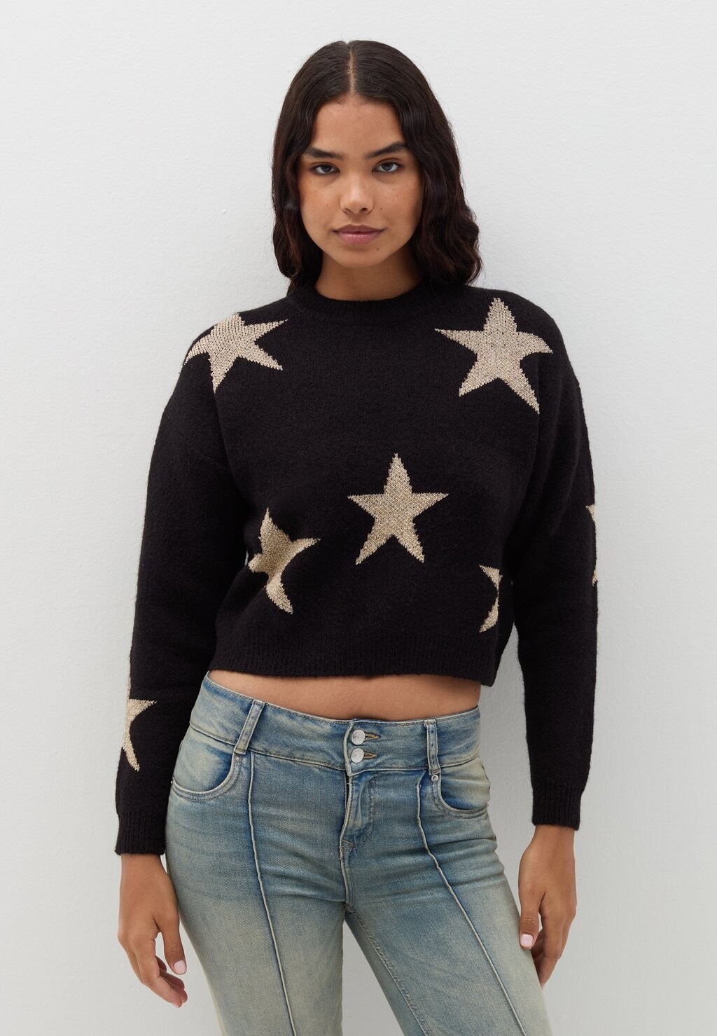 

Джемпер CROP WITH STARS B.ANGEL, черный