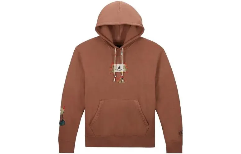 Толстовка с принтом Travis Scott Flight Jordan, коричневый — фото 2