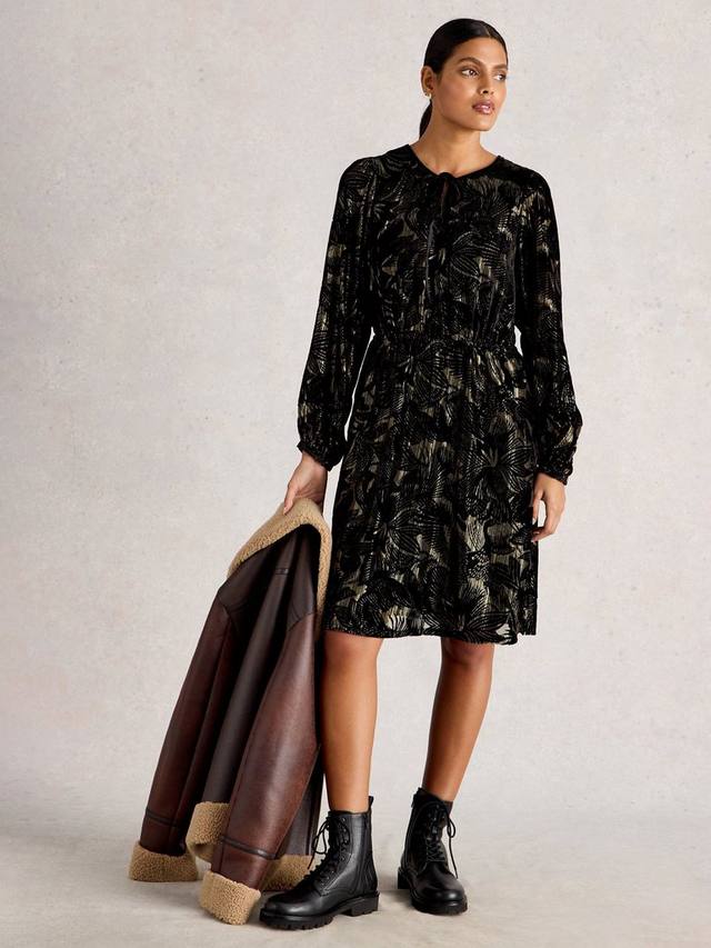 

Платье из бархата Faye Devore White Stuff, Black/Multi