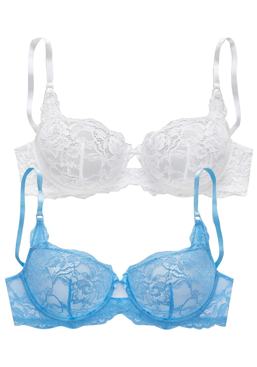 

Бюстгальтер на косточках PETITE FLEUR Balconette Bra, цвет blue/white