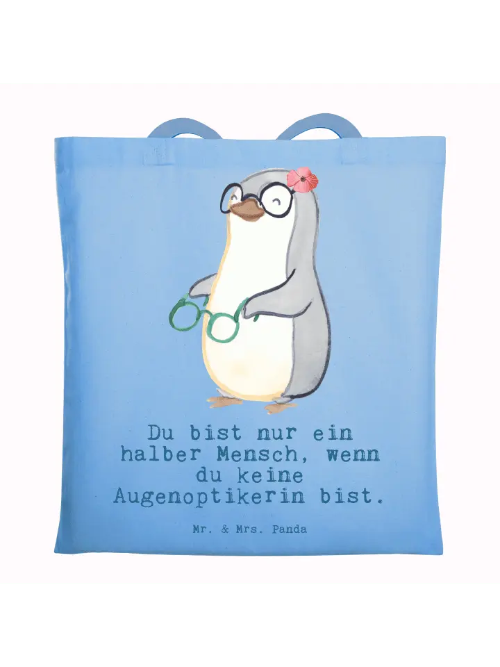 

Сумка для переноски Mr & Mrs Panda Augenoptikerin Herz, небесно-синий