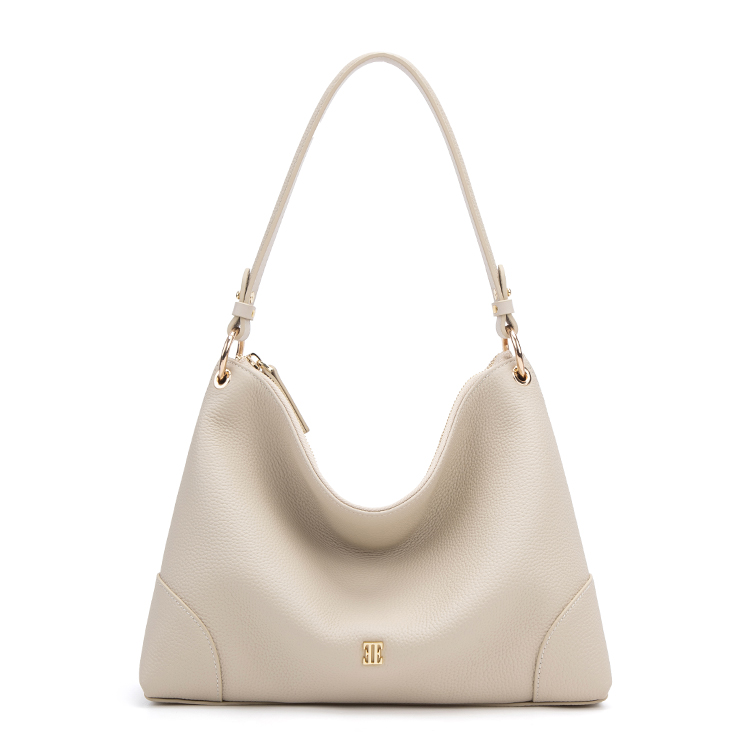 

ELLE Сумка-тоут из натуральной кожи крупного рогатого скота, большая женская сумка через плечо Black/Gray/Cloud Dancer