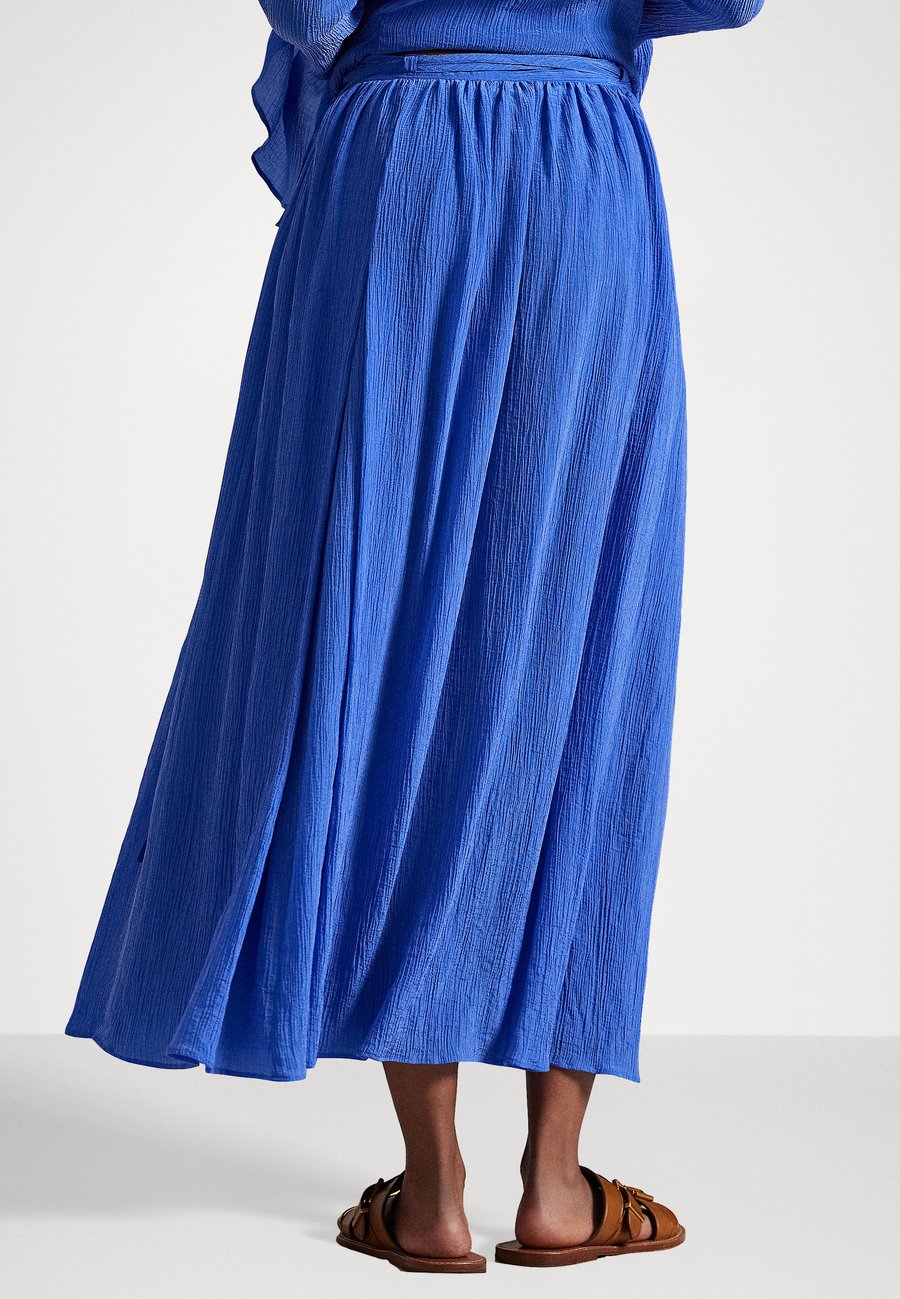 Юбка Polo Ralph Lauren CRINKLED A-LINE WRAP SKIRT, Indigo Sky/Blue — фото 3