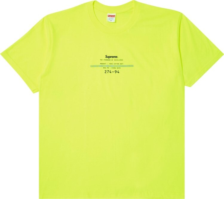 

Футболка Supreme Standard 'Fluorescent Yellow', желтый