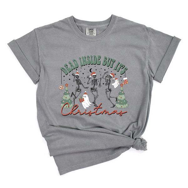 

Футболка с принтом Dead Inside Christmas Skeletons Simply Sage Market, Grey, Серый, Футболка с принтом Dead Inside Christmas Skeletons Simply Sage Market, Grey