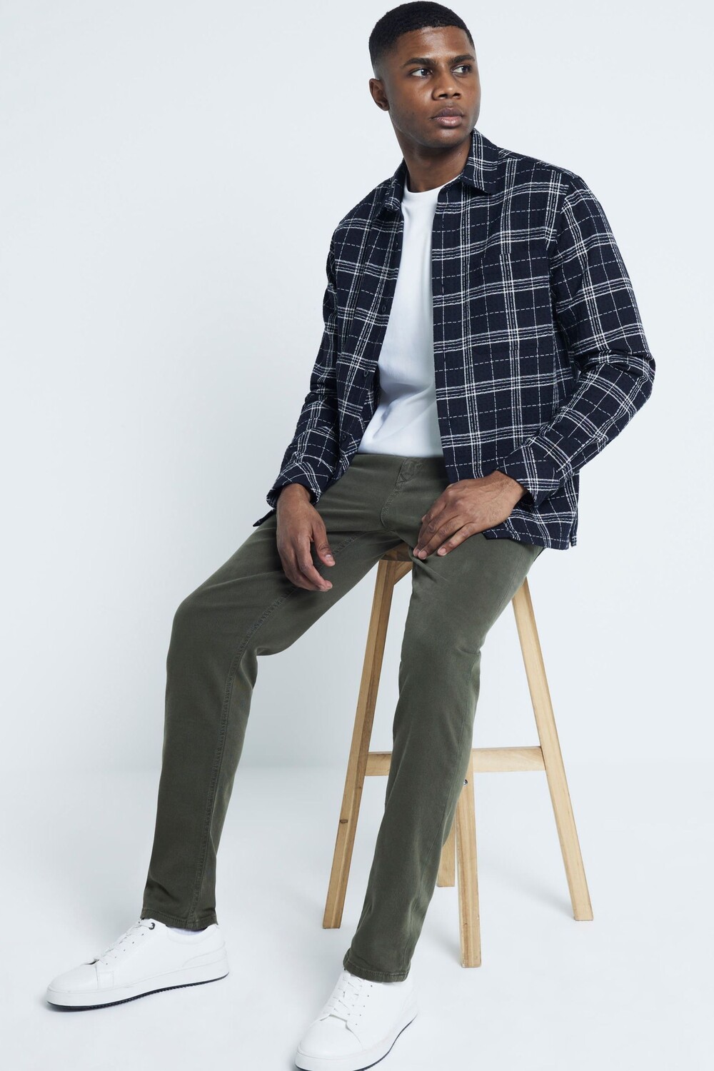

Джинсы Slim fit из 100% хлопка River Island, зеленый