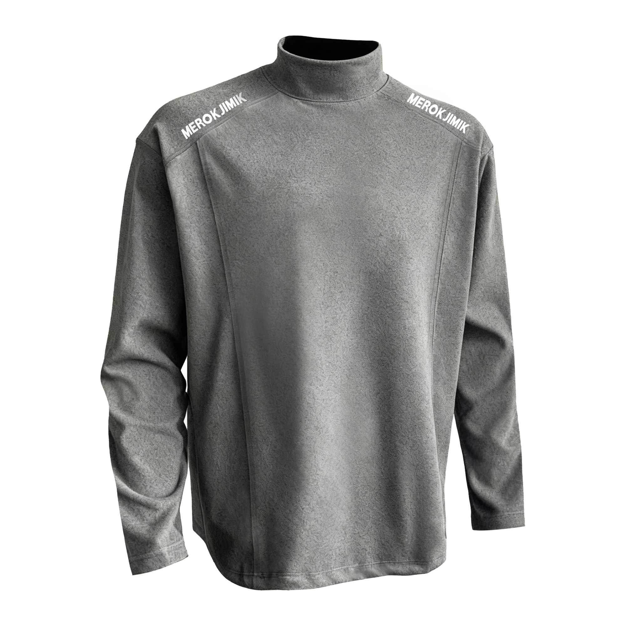 

Футболка унисекс полуводолазка умеренного прямого кроя X1617, темно-heather серый