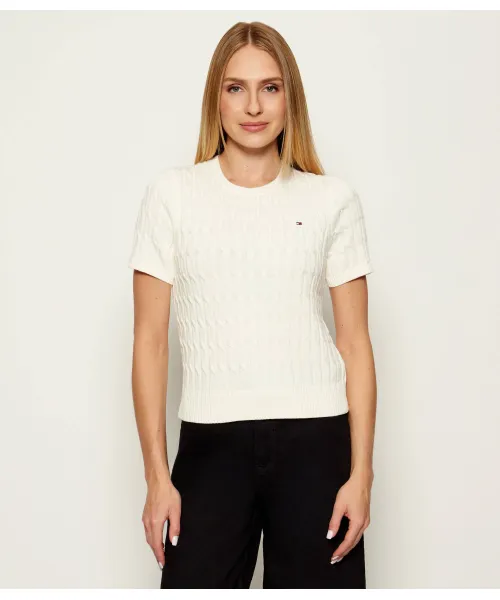 

Свитер Slim fit Tommy Hilfiger, бежевый