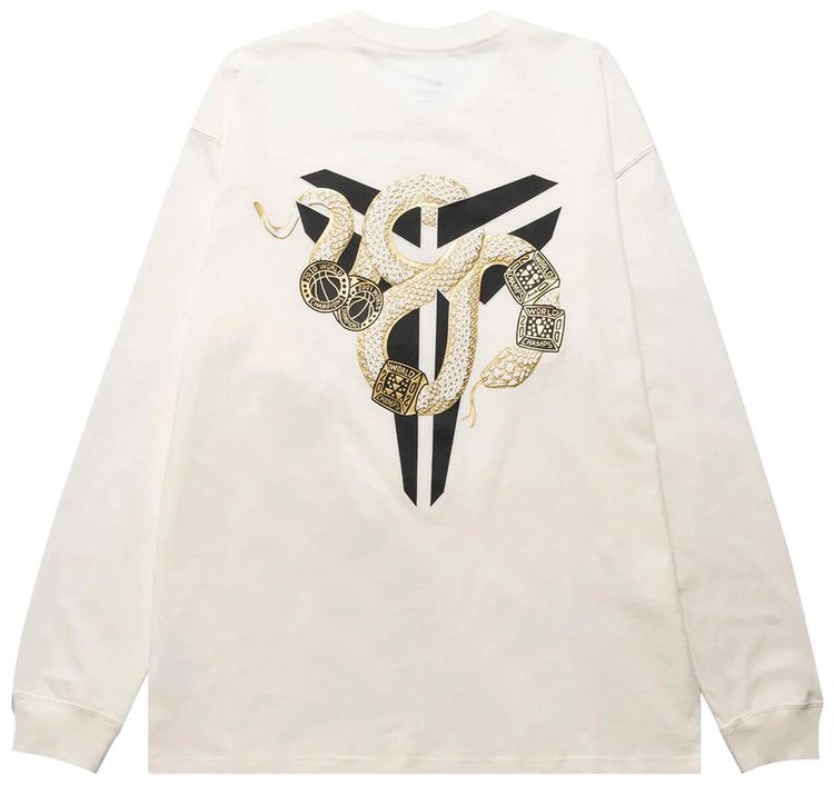 Футболка Nike x Kobe Year Of Mamba Max90 Long-Sleeve T-Shirt 'Sail', кремовый — фото 2
