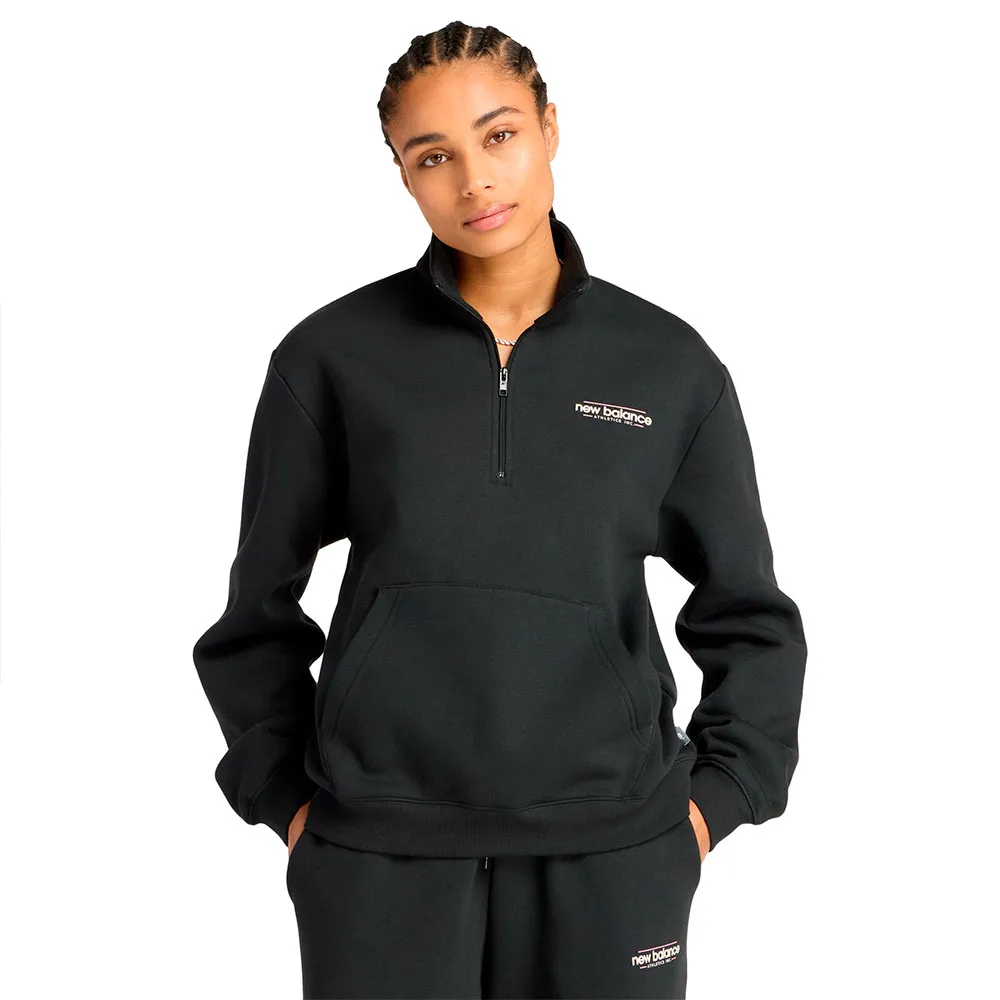 

Толстовка New Balance Reimagined half zip, черный