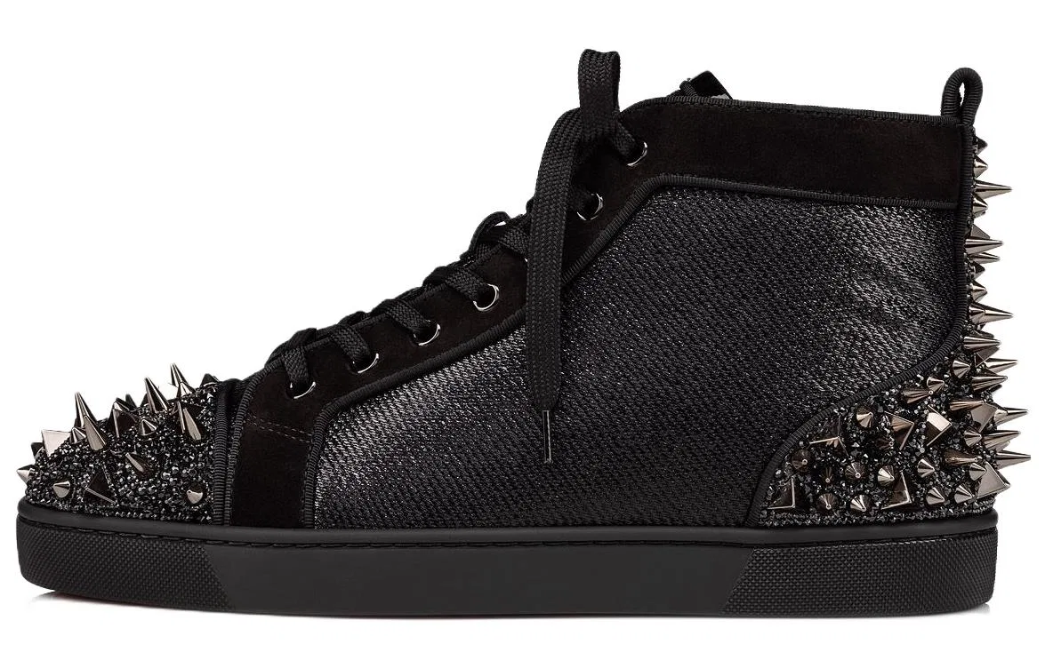 Кеды скейтбордические Christian Louboutin Lou Pik Strass черные