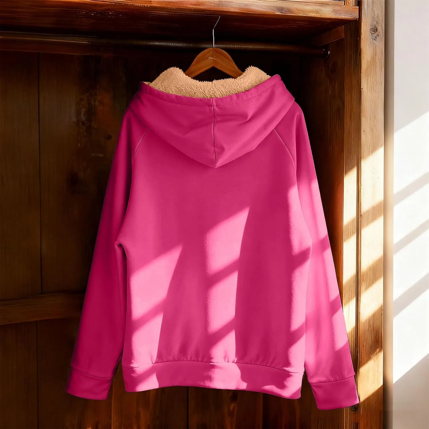Толстовка с капюшоном на флисе, Hot Pink, мужская — фото 3