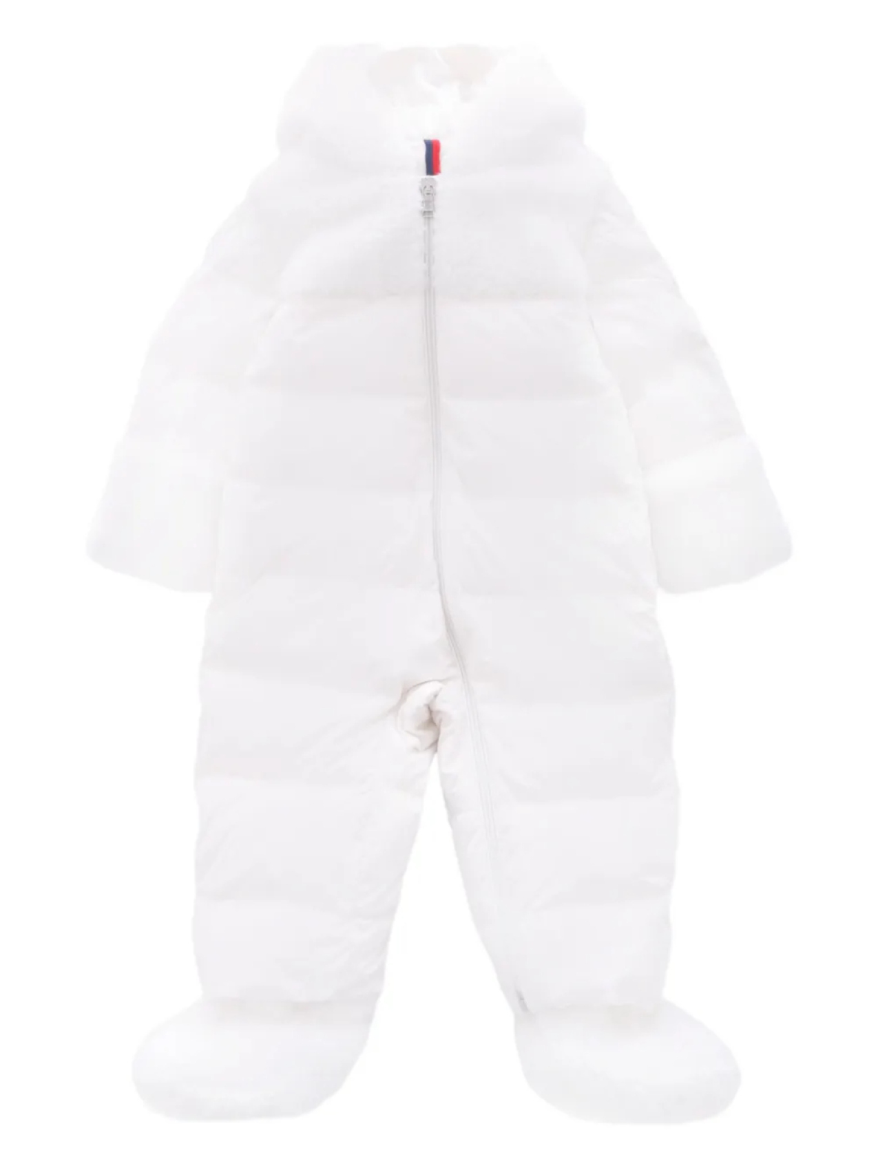 

Moncler Enfant стеганый зимний комбинезон с капюшоном, белый