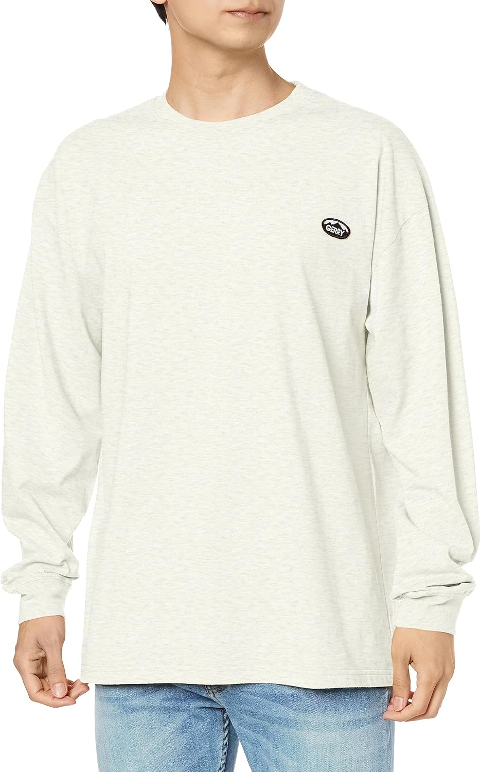 

Мужская футболка с длинным рукавом и нашивкой в виде одной точки Inprobes 41704 Improves, овсяный