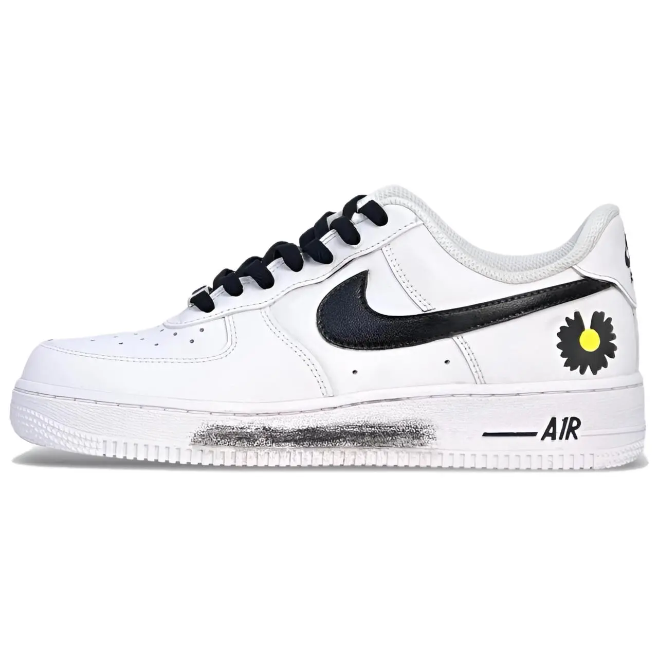 

Nike Кроссовки Air Force 1 с противоскользящим, износостойким, легким верхом, низкие, для скейтбординга, унисекс, черный с белым