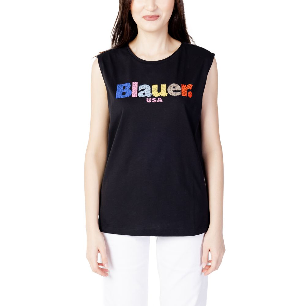 

Черные хлопковые топ и футболка Blauer