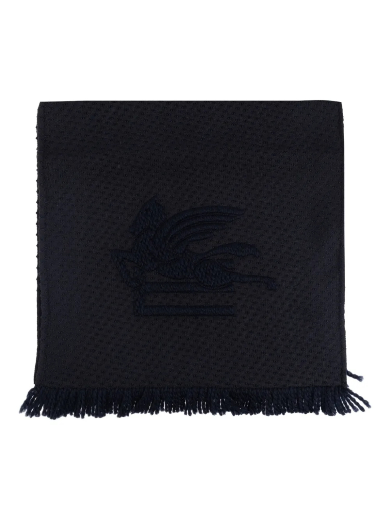 

Шарф с вышитым логотипом ETRO, синий