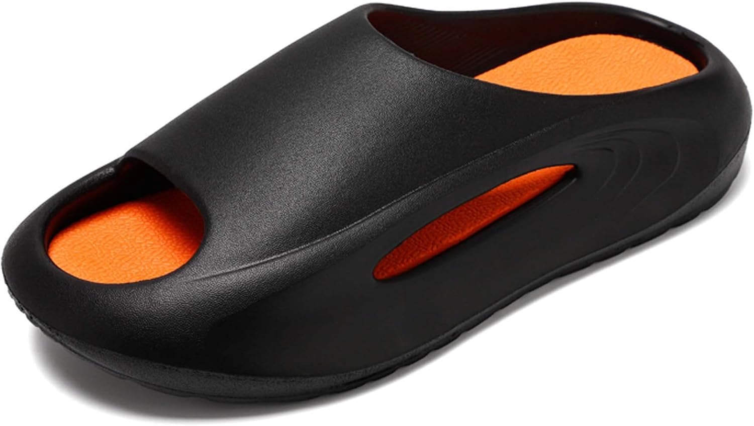 

Летние мужские сандалии пляжная обувь модная повседневная дышащая легкая удобная противоскользящая износостойкая домашняя обувь-шлепанцы Generic, черный