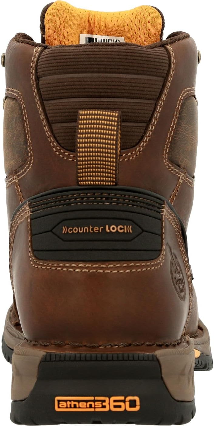 Мужские ботинки Georgia Boot Athens 360 водонепроницаемые, 8 Wide Brown — фото 4