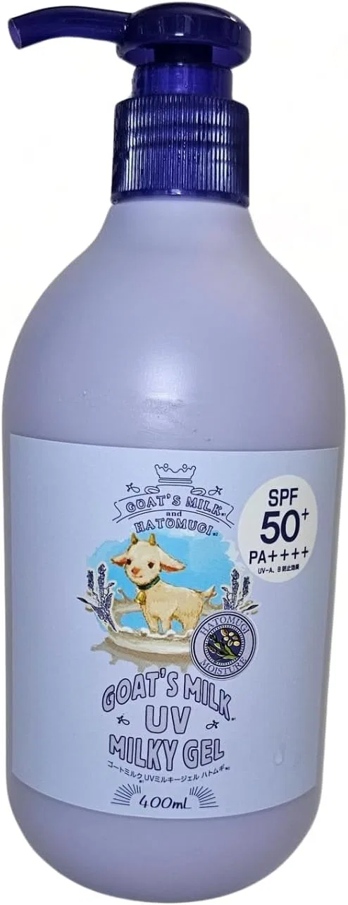 Солнцезащитный молочный гель Goat Milk and Pearl Barley UV Milky Gel SPF50+ PA++++ 400ml лаванда