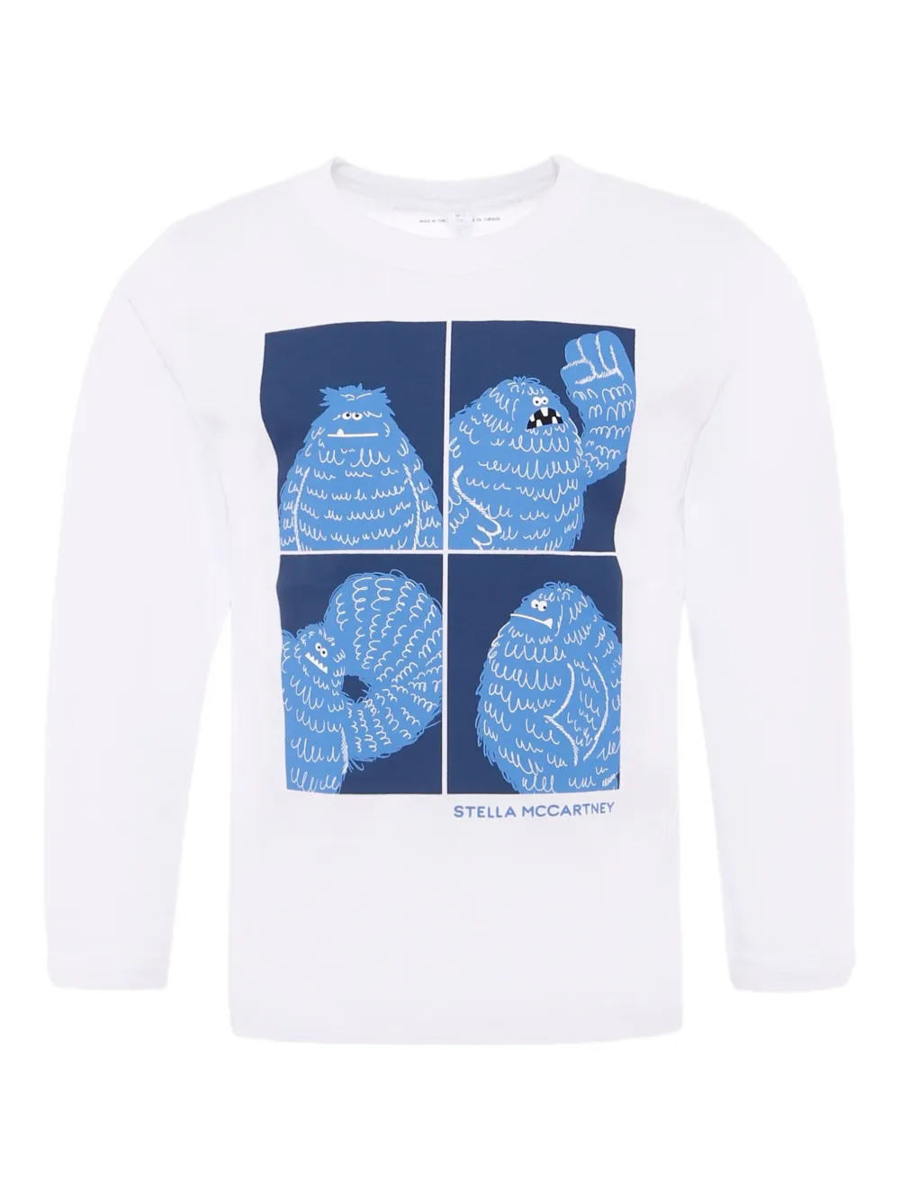 

Футболка с длинным рукавом и графическим принтом Stella McCartney Kids, белый