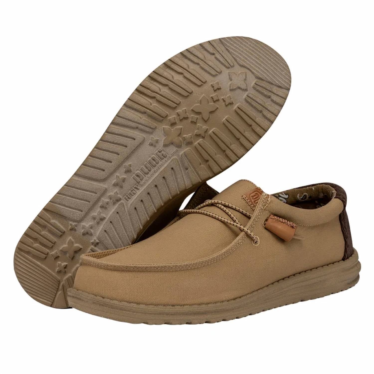 

Мужские повседневные рабочие туфли Wally Workwear бежевого цвета Hey Dude