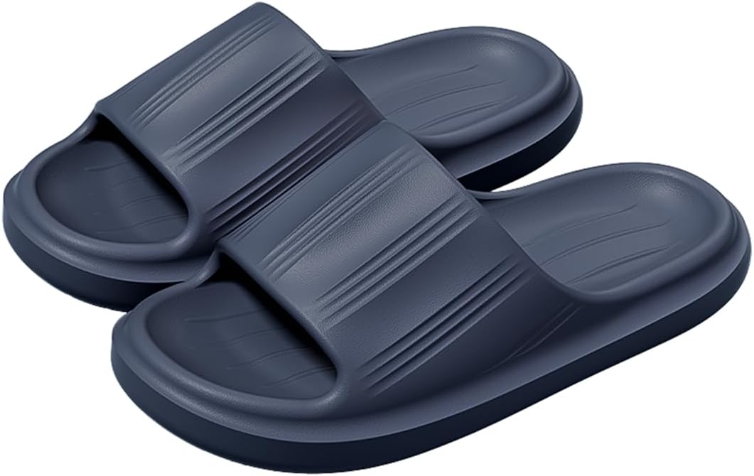 

Тапочки Cliont Cloud для женщин и мужчин, домашние тапочки-подушки, шлепанцы для душа, нескользящие ванной, синий