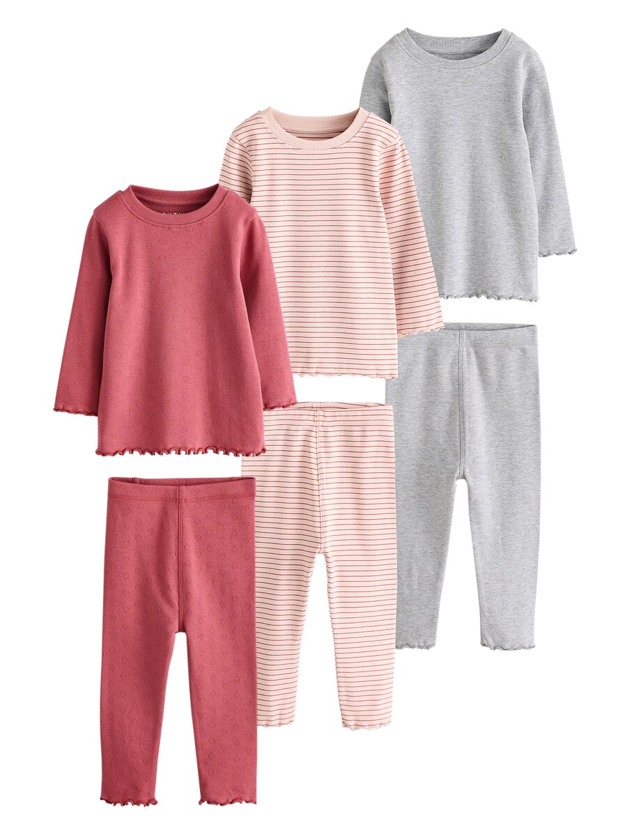 

Пижама Next, цвет Light grey/Powder/Burgundy