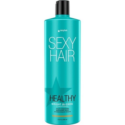 

Шампунь/кондиционер SexyHair Healthy Bright Blonde Violet помогает бороться с медностью, не содержит SLS и SLES, 33,8 жидких унций