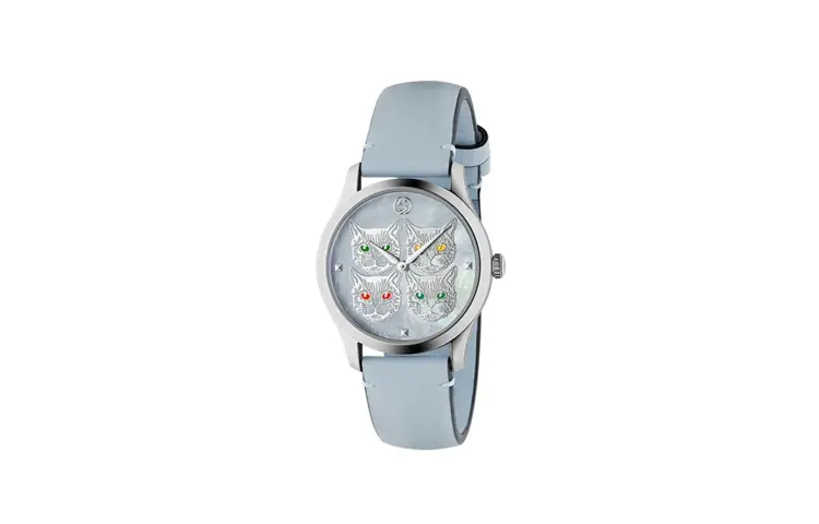 

GUCCI Часы G Timeless Collection Wrist Watch Quartz Movement Genuine Leather Strap 38mm Blue Dial Unisex