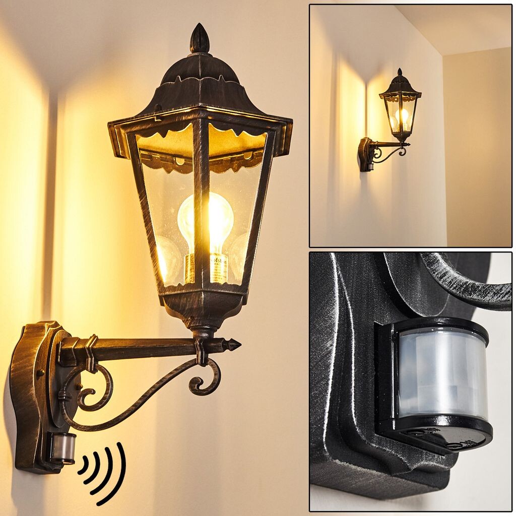 

Настенный светильник »Ganna«, литой алюминий черного/серебристого цвета с прозрачными стеклянными панелями hofstein